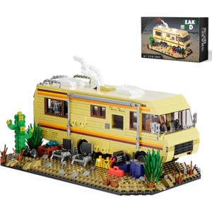 Breaking RV Adventure Building Set, AFOL Upgraded Classic Scene, Compatible with Lego for Adults, for Adults and Avid Fans