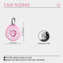 Cat Tags Personalized Small, QR Code Cat Name Tag for Kitten Collar, Cats Tracker Scan Location Alerts, Pink S
