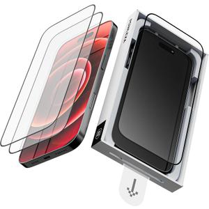 2 Pack Screen Protector for iPhone 17 Pro 6.3" 5X Stronger Tempered Glass 9H+ Hardness 12FT Military Grade Shatterproof HD Clear, Scratch Resistant Bubble-Free Installation Frame Case Friendly