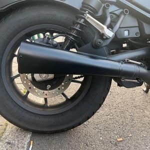 for Hon-da CMX Rebel 500 CMX500 Rebel500 Motorcycle Exhaust Muffler Pipe Slip-on Exhaust Full Systems Stainless Steel 2017 2018 2019 2020 2021 2022 2023 Black Retro