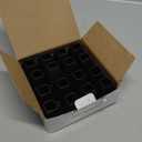 16PCS Extra Small Chair Leg Floor Protectors, Chair Leg Protector for Hardwood Floors, Square Felt Furniture Pads Bar Stool Floor Protectors Chair Leg Caps Covers(Black,Fit 0.55"-0.75")