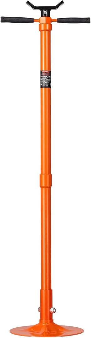VEVOR Underhoist Support Stand, 3/4 Ton Capacity Under Hoist Jack Stand, Lifting from 52.8 to 76 in, Self-Locking Threaded Screw, Bearing Mounted Spin Handle Pole Jack, Support Vehicle Components