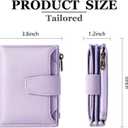 Airkit Small Wallet Women RFID Blocking Soft Leather Bifold Compact Card Holder Wallet for Women with Zipper Coin Pocket 4 ID Window