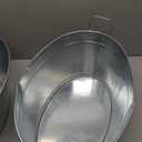 Large 6-Gallon Galvanized Tin Beverage Tub, 20x14x10 inches (Pack of 2)
