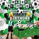 Soccer Birthday Party Decorations, 44Pcs Soccer Party Decorations Included Foil & Latex Balloons Happy Birthday Backdrop Tablecloth Cake Toppers Honeycomb Centerpieces for Boys Soccer Party Supplies