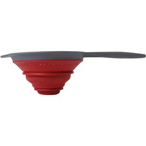 Dexas Pop N Store Collapsible Strainer, 8-Inch, Red, 1.3 Quarts Capacity, Dishwasher Safe, Space-Saving Design, Baking Cups Moules 75 ct