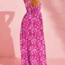 Dokotoo Women's Summer Dresses Halter Neck Sleeveless Backless Flowy A Line Boho Maxi Dress (XL)