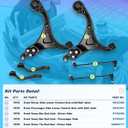 6Pcs Front Suspension Kit Compatible with 2011-2014 Hyundai Sonata 2.4L (Without Sport Suspension), Lower Control Arms w/Ball Joints, Sway Bar Links, Outer Tie Rod Ends, K622360 K622361