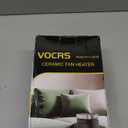 Small Portable Space Heater for Indoor Use - VOCRS 1500W PTC Electric Heater with Thermostat, Remote Control, 12H Timer, Eco and Fan Mode, Rapid and Safe Heating for Bedroom, Office