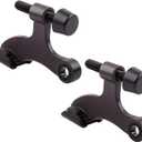 2 Pack Hinge Pin Door Stopper Oil Rubbed Bronze - Adjustable Heavy Duty Hinge Pin Door Stop with Black Rubber Bumper Tips