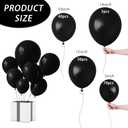 Black Balloon,145pcs Premium Black Latex Balloons Arch Kit Different Sizes 18 12 10 5 Inch,Balloon Garland Arch Kit for Graduation Anniversary Halloween Birthday Party Decoration