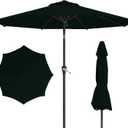 10FT Patio Umbrella, Outdoor Umbrella with Push Button Tilt and Crank, 8 Sturdy Ribs, UV Protection & Waterproof Market Umbrella for Pool, Backyard, Beach,Deck