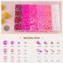 14000PCS Flatback Pearls and Pink Rhinestones for Bedazzling Kit (Hot Pink) | Mixed Size 3-10mm Resin Rhinestones and Half Pearls for Crafting, Nail Art Crafts Grad Cap Decoration
