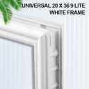Pushglossy 20'' x 36'' Entry Door Frame Insert Only Replacement Kit (Glass Not Included) 9 Lite Exterior Front Door Window Frame Grille Inserts Replacement Kit for Home Improvement