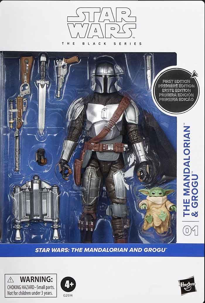 STAR WARS First Edition The Black Series The Mandalorian & Grogu, The Mandalorian & Grogu Deluxe Collectible 6 Inch Action Figure