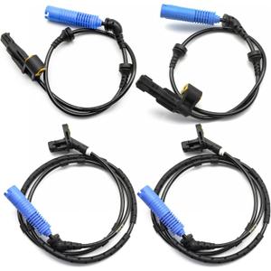 4pcs ALS436 ALS464 ALS438 ABS Wheel Speed Sensor Front Rear Left Right for BMW 325Ci 325i 330Ci 330i M3 2001-2006 Replace OE 34526752681 34526752682 34526752683