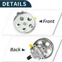 Power Steering Pump with Pulley for Audi A4 2.0L 2005-2009 for Audi A4 Quattro 2.0L 2005-2009 Power Assist Pump Replace No.8E0-145-153-J/8E0145153D