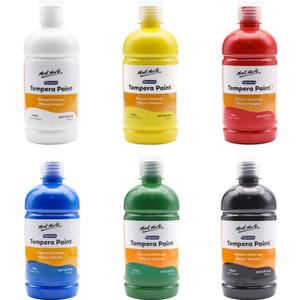 Mont Marte Tempera Paint Set 6pc x 500ml (101.4 Fl Oz (Pack of 1), Multicolor)