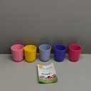 SUGARCANE Kids Cups 10 oz - 5 Pack, USDA & LFGB Certified Toddler Cups - BPA Free - Dishwasher Safe, Reusable, Unbreakable - Multi (5Multi (Blue / Pink / Yellow))