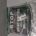 Stop Do Not Enter Private Driveway Sign with Stake, Aluminum Metal Private Driveway 28" Total Length, Heavy Duty Weather Resistance Sign