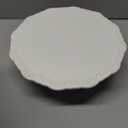 Round White Ceramic Cake Stand 8 Inch, Decorative Cupcake Stand, Dessert Display Plates for Snacks and Cookies, Baby Shower, Birthday, Wedding Party Decor