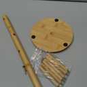 Wisuce Bamboo Mug Tree with Thicker Base - Countertop Coffee Cup Stand with 6 Hooks (Natural)