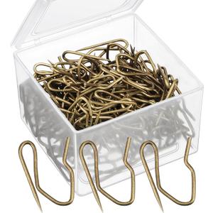 Outus 58 Pack Metal Curtain Hooks Pin On Drapery Hooks 1.2 x 1 Inch for Window,Door,Shower Curtain(Oil-Rubbed Bronze)