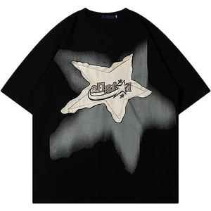 Y2K 90s Vintage Oversized T Shirts Star Graphic Tees Y2k Casual Unisex Streetwear Grunge Aesthetic Tops Clothes, 2