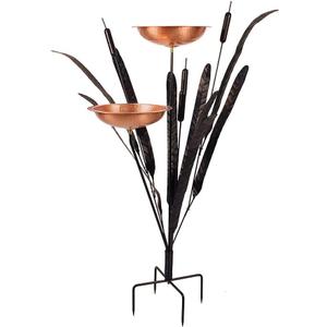 Double Cattail Birdbath
