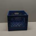 Juggernaut Storage 16QT Heavy-Duty Plastic Square Milk Crate Blue