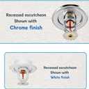 Fire Sprinkler Escutcheon Retrofit Recessed Fire Sprinkler Escutcheon fire Sprinkler Covers for Ceiling Cover Trim Ring Chrome 3/4in 16PCS