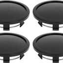 Universal Car Wheel Center Hub Cap/Rim Cover Hub Caps/for Most Cars/Snap-in Plastic 76mm 2.99" OD / 4 Pcs Black