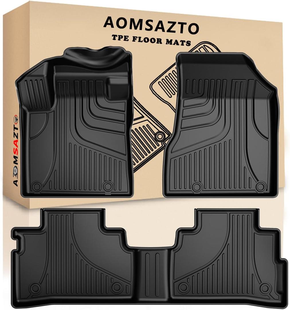 Automotive Floor Mats for Nissan Murano 2015 2016 2017 2018, Heavy Duty TPE All Weather Car Floor Mats, 1st & 2nd Row Full Set Rubber Floor Liners, Anti Skid Car Mats, Black (Not Fit 2017.5 Models)