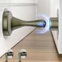 Door Stoppers Magnetic Door Catch - 2 Pack Stainless Steel Heavy Duty Door Stops for Bottom of Door, Wall & Floor Mounting No-Drill Strong Adhesive & Screws, Door Holder to Keep Door Open,Bronze