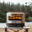 Solo Stove Pi Prime 21" x 16" Stainless Steel Propane Outdoor Pizza Oven Bundle with IR Thermometer, Stainless Peel & Shelter 12" Panoramic Opening, Demi-Dome Heating, 90-Second Artisan Pizzas
