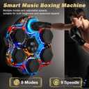 Music Boxing Machine, Smart Bluetooth Boxing Machine with Gloves, Wall Mounted Music Punching Trainer for Kids Adult, LED Electronic Boxing Workout Target with 9 Modes & 9 Speeds