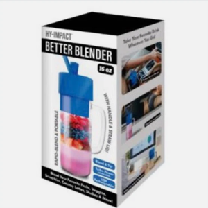 Hy-Impact Better Blender 16 Oz Cordless USB Rechargeable Turbo Power