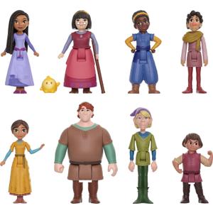 Mattel Disney Wish Toys, The Teens Mini Doll Set, 8 Posable Dolls & Star Figure, Signature Outfits Inspired by the Movie