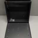 Wall Mount Mailbox with Key Lock, Large Capacity Locking Mailbox for Outside, Galvanized Steel Cover and Rust-Proof Metal Post Box, 14.6"x14.6"x4.3" Black, MD002B