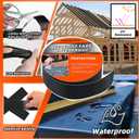 10 Pack Joist Tape for Decking 2" x 50' Weather-Resistant Butyl Joist Tape, Self Adhesive Deck Flashing Tape for Hardwood for Wood Decks Beams Roof 2 inch x 50 feet