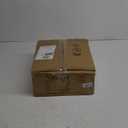 Ceiling Fan with Lights Remote Control, Wooden Geometric Color 6 Speeds Low Profile Flush Mount Ceiling Fan with Light for Kitchen Bedroom Living Room (24"-Dark Wood Grain Color)