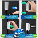 Dwell+Good Door Locks (2-Pack) - Easy To Install Aluminum Home Security Door Locks for Front Door - Child Proof Door Lock for Kids Safety- Withstand 800 lbs of Force & Tamper Proof Top Door Lock Latch