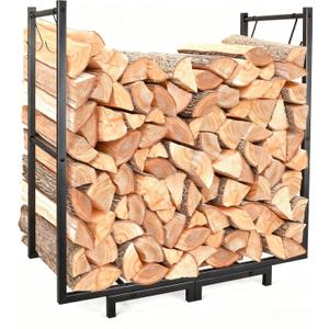 Firewood Rack Outdoor, 30" L x 31" H inch Indoor Fire Wood Pile Storage Stacker, Rustproof Waterproof Log Rack for Fireplace Wood Organizer