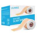 Silicone Scar Sheets Soft Silicone Scar Tape Roll, Reusable Scar Silicone Strips for Surgical Scars, Keloid, Acne Scars, Burn Scar, C-Section (1.6"x 120" Roll)
