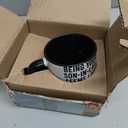 Being Your Son-In-Law is Gift Enough Funny Mother's Day Ceramic Mug, Black/White