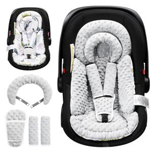Infant Car Seat Insert with Removable Cushion for Baby Preemie Newborn Infant, Reversible carseat Insert Head Body Support Fits for Stroller, Baby Swing, Rocker, Bouncer, Bassinet - Grey
