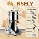 Grain Mill 750g, flour mill grinder for home, Electric Stainless Steel Grain Grinder for Wheat, Spices, coffee,Corn and Other Dry Food Grinders for Kitchen