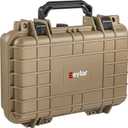 Eylar Tactical Hard Gun Case Water & Shock Proof With Foam TSA Approved 11.6 Inch 8.3 Inch 3.8 Inch (Tan)