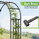 Garden Arbor - 3.9x7.9ft Metal Garden Arch Trellis for Climbing Plants, Wide Sturdy Garden Arch, Ideal for Vines, Weddings, Halloween, Christmas & Outdoor Decor (Black)