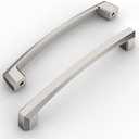 Amerdeco 6 Pack Brushed Satin Nickel Cabinet Pulls, 5 Inch(128MM) Hole Centers, Kitchen Cabinet Handles, Drawer Pulls, ZH0032